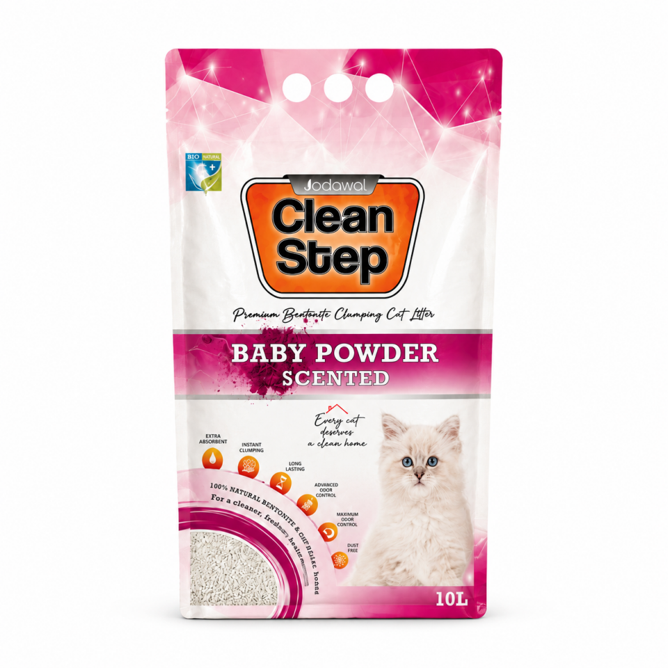 CLEAN STEP BEBEK PUDRALI KEDİ KUMU 10 L