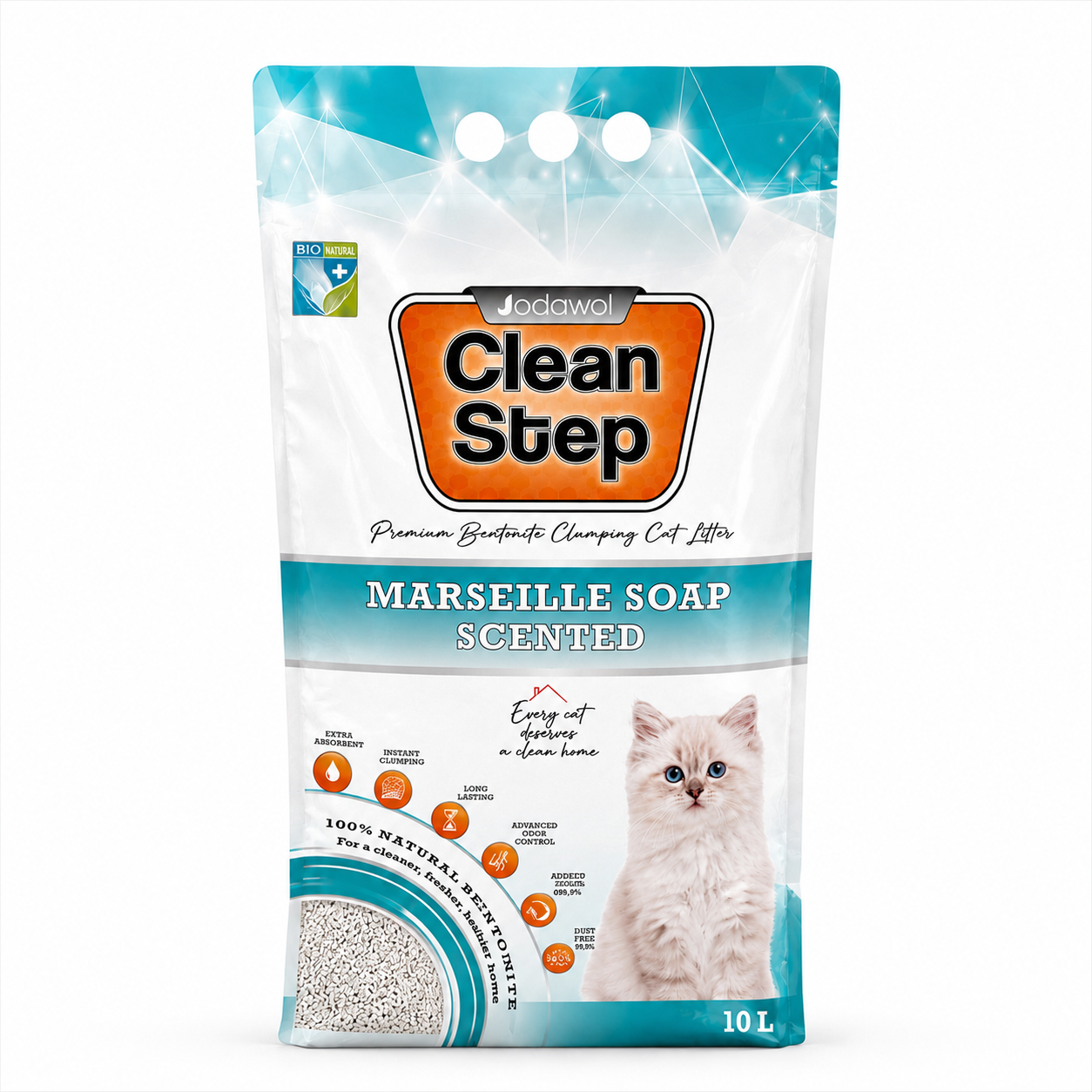 CLEAN STEP MARSİLYA SABUNLU KEDİ KUMU 10 L